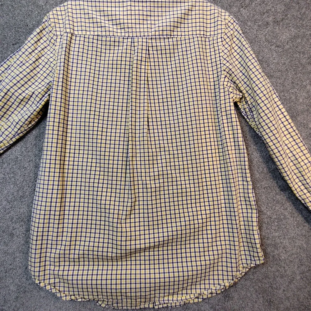 Ralph Lauren Mens Dress Shirt Yellow XL Check Long Sleeve Button Down Collared